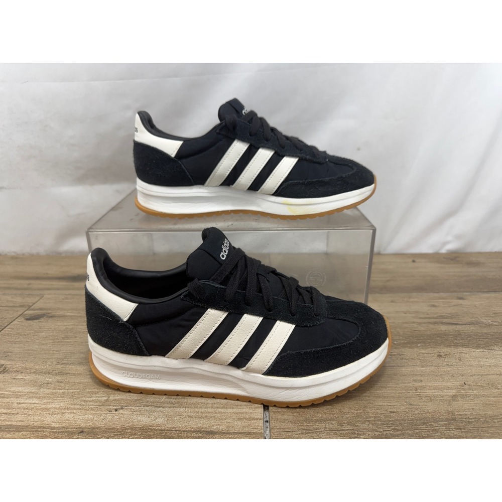 Adidas Run 60s 3.0 Womens Sneakers Black White IH8595 Gum Sole Low Top Trainers